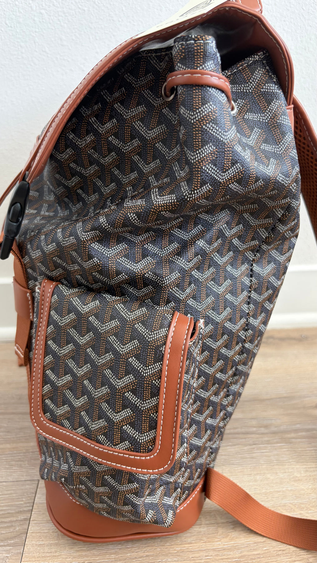Brown Pattern Backpack