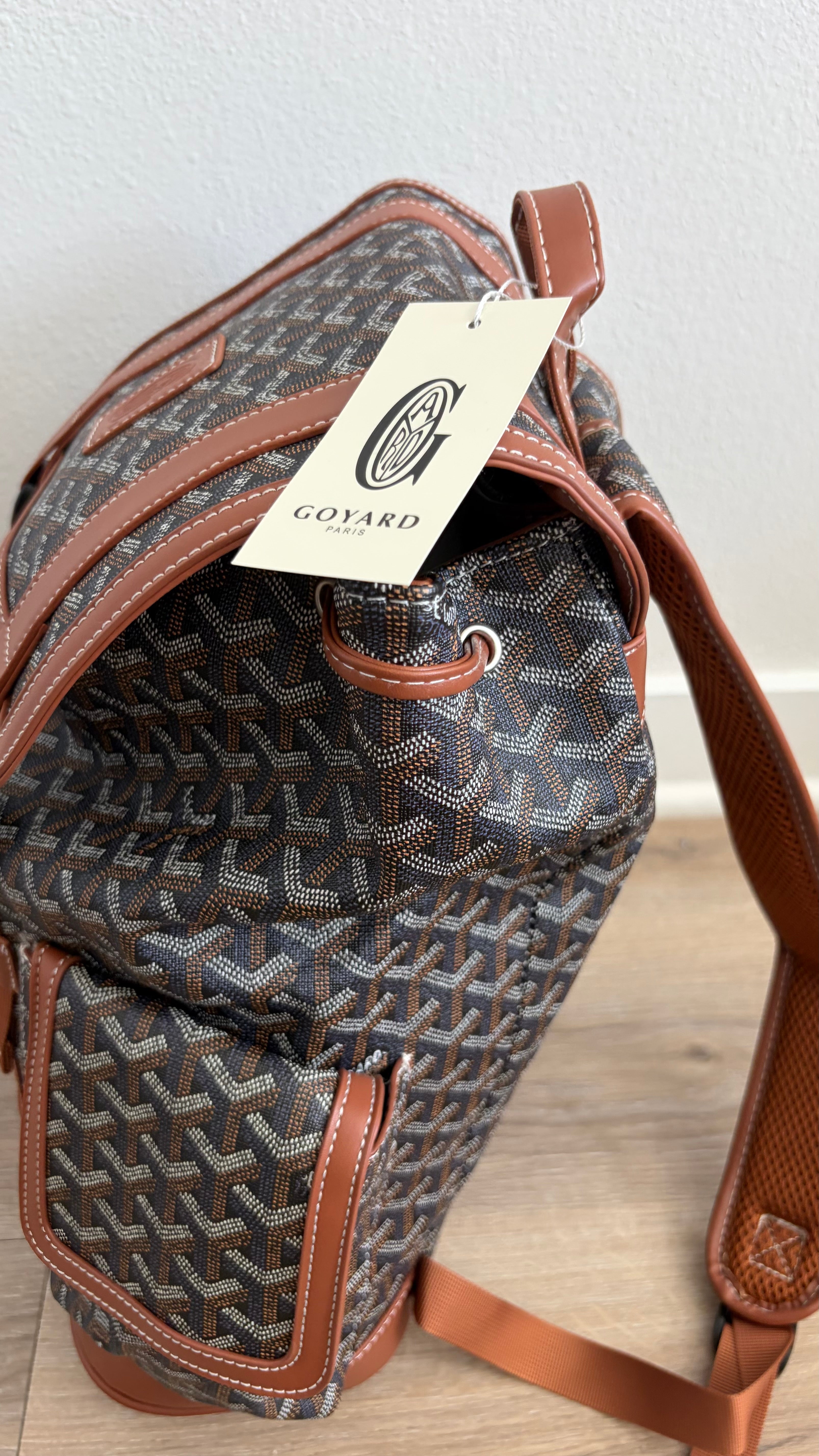 Brown Pattern Backpack
